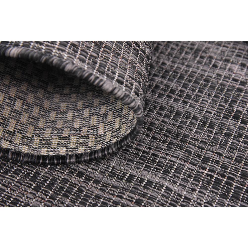 Unique Loom 5' 1 x 8' 0 Rectangle Indoor/Outdoor Solid Black Area Rug