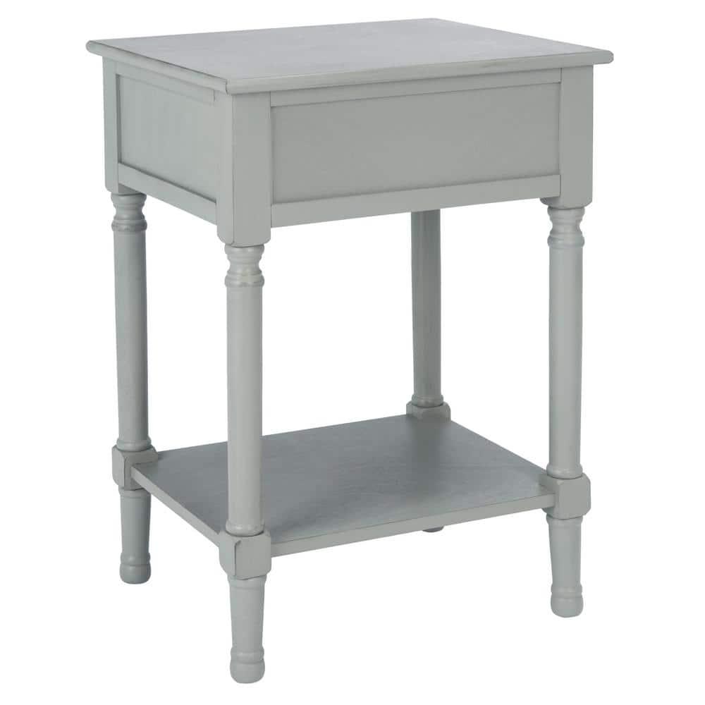 Ryder 1 Drawer Accent Table - Distressed Grey - Safavieh
