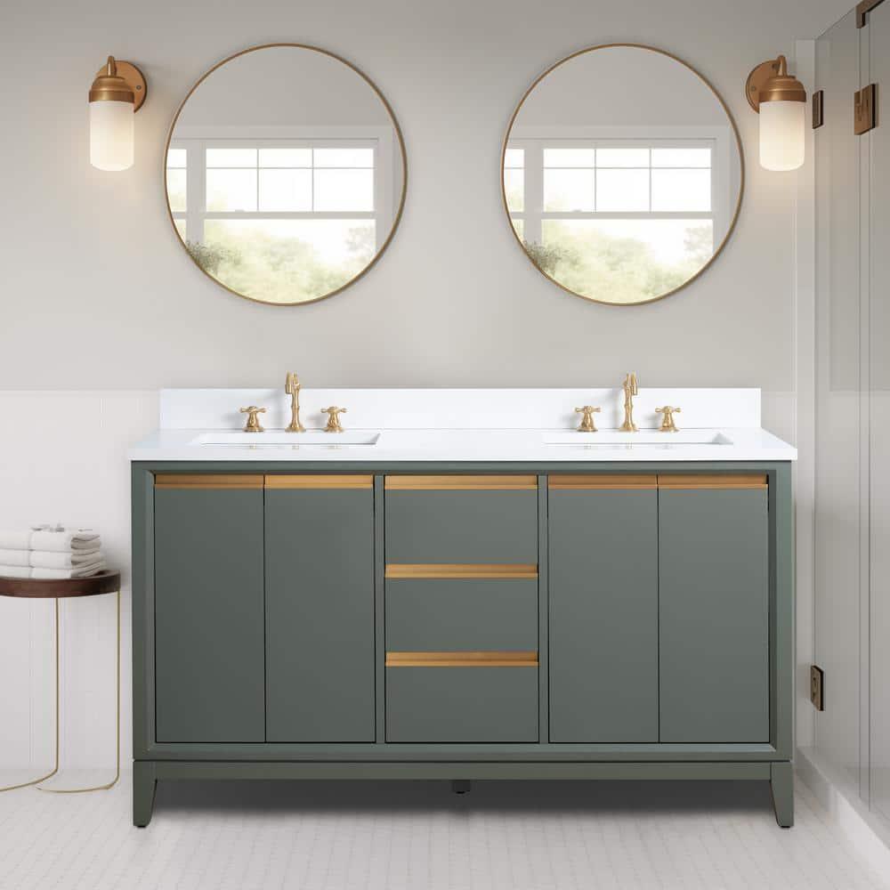 Vanity Art 60 Double Bathroom Vanity with Top
