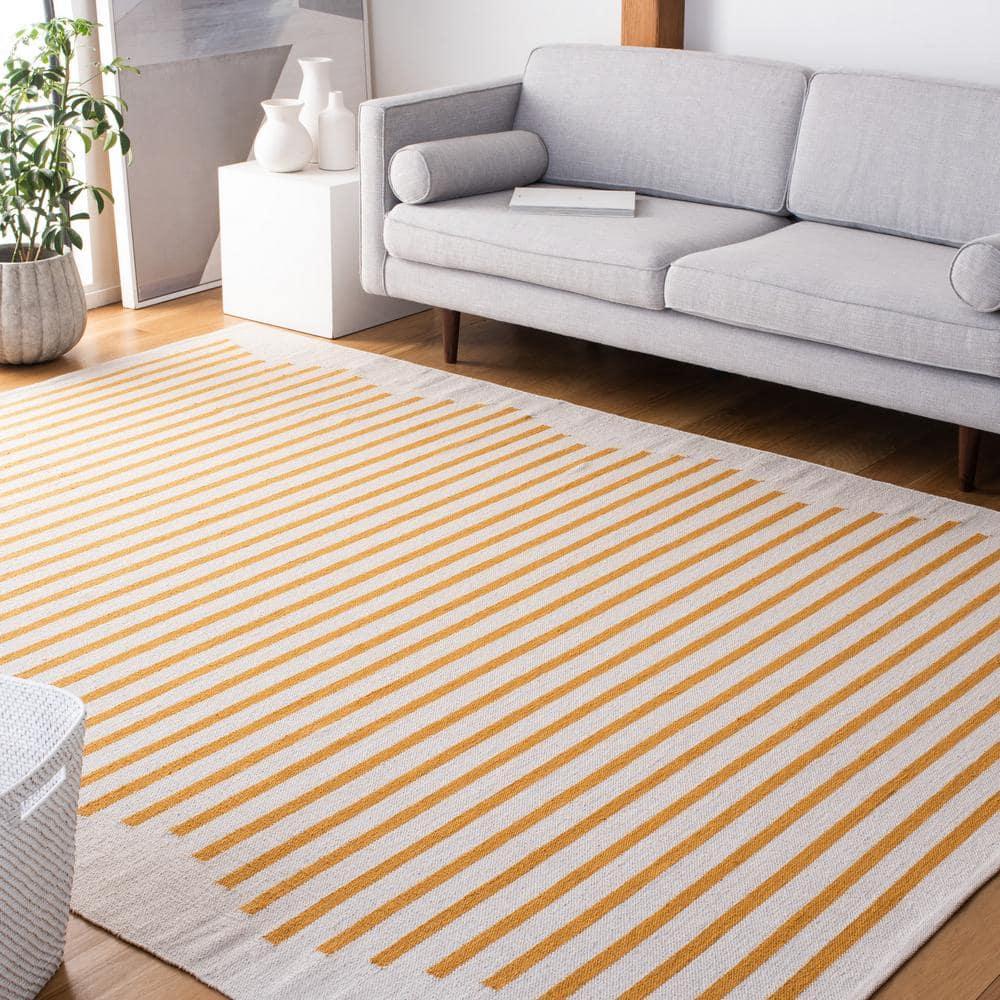 Montauk MTK313 Hand Woven Indoor Area Rug - Ivory/Gold - 9'x12' - Safavieh