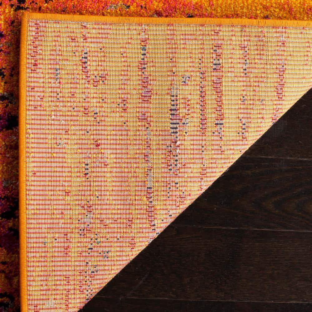 Monaco MNC209 Power Loomed Indoor Area Rug - Orange/Multi - 8'x11' - Safavieh.