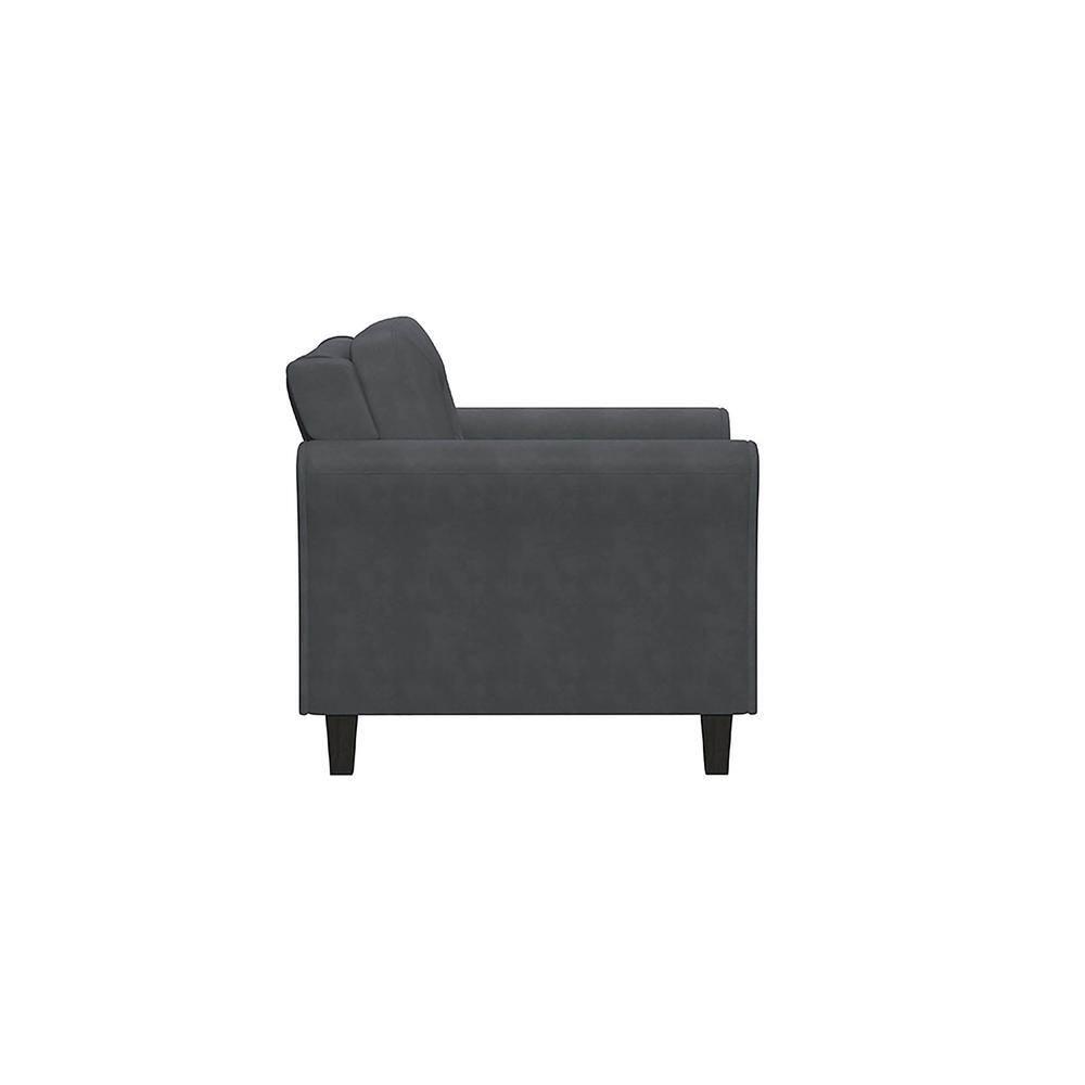 Lifestyle Solutions Harvard Chair in Dark Gray Microfiber Upholstery