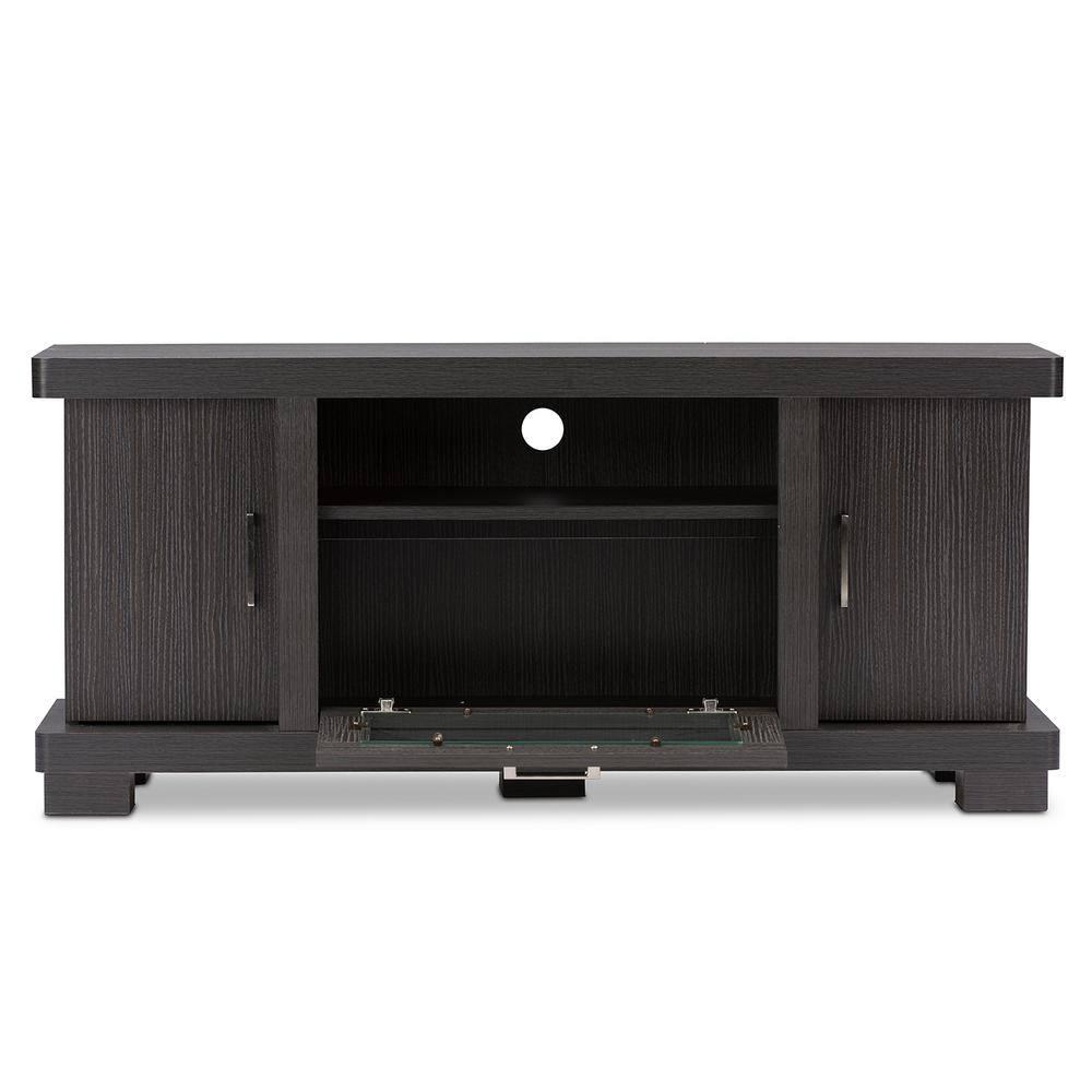 Viveka 2 Door TV Stand for TVs up to 46&#34; Dark Brown - Baxton Studio