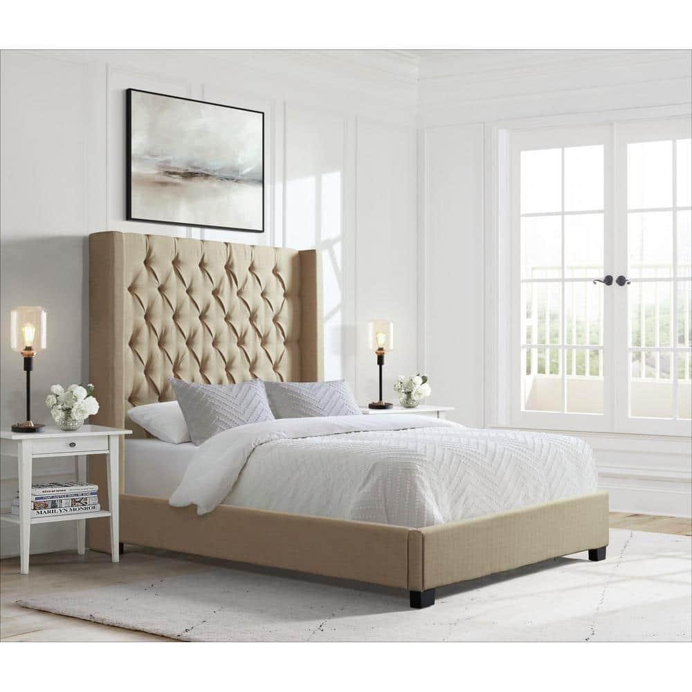 Arden Upholstered Wingback Bed