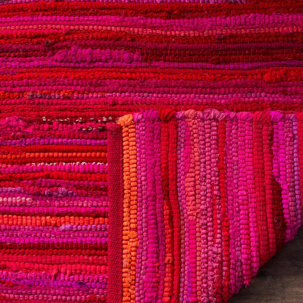 Rag Rug RAR130 Hand Woven Indoor Runner Rug - Red/Multi - 2'3"x6' - Safavieh.