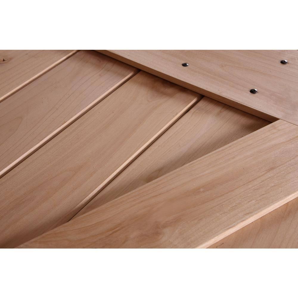 Lubann American 84'' Solid Wood Barn Doors Barn Door