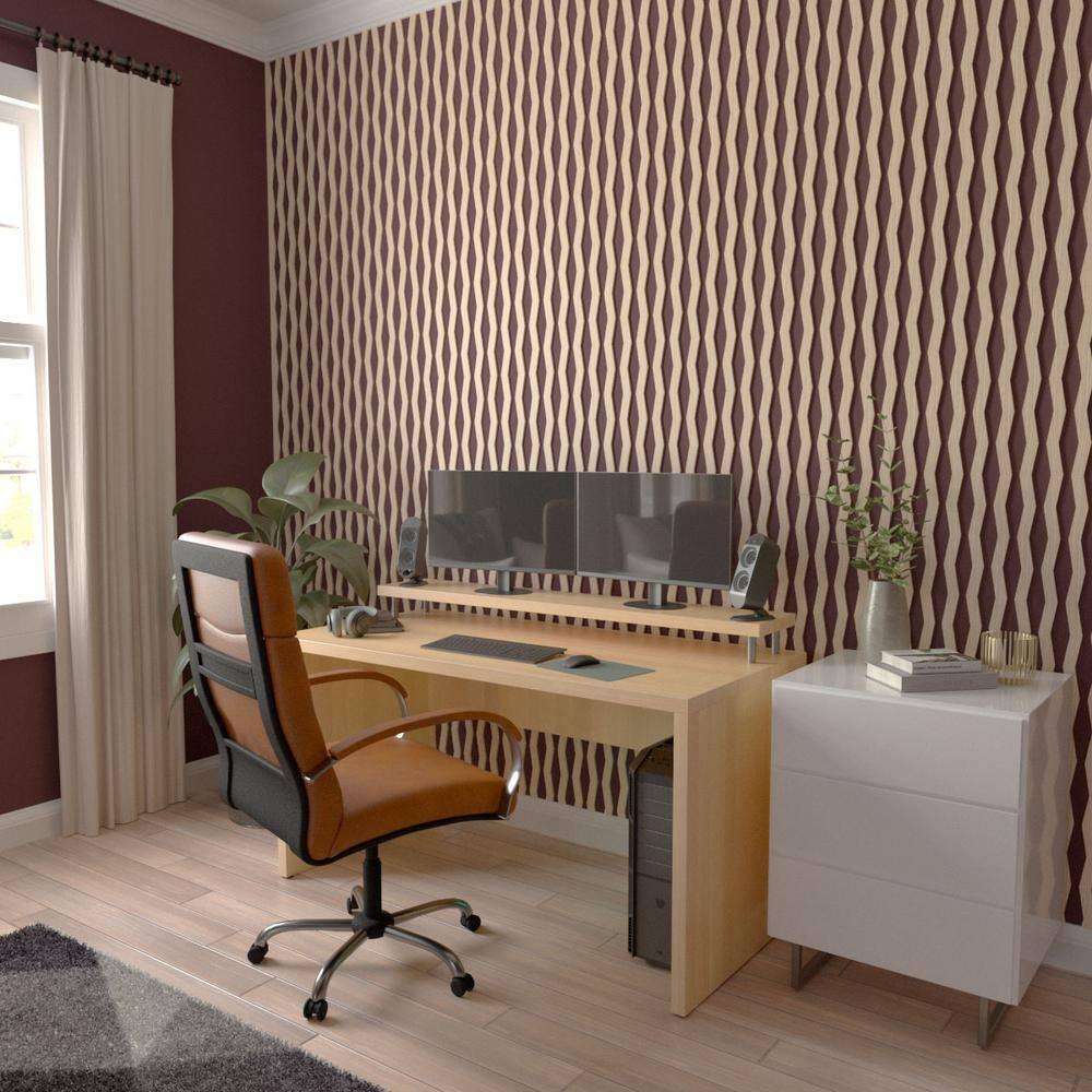 Ekena Millwork Eastport Adjustable Wood Decorative Slat Wall Panel Kit