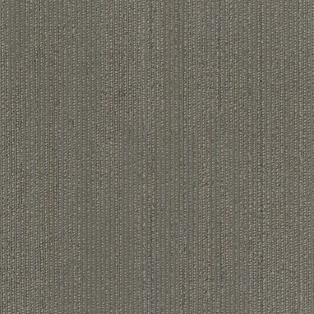 Elite 24" x 24" Gray Nylon Carpet Tile with Low Pile
