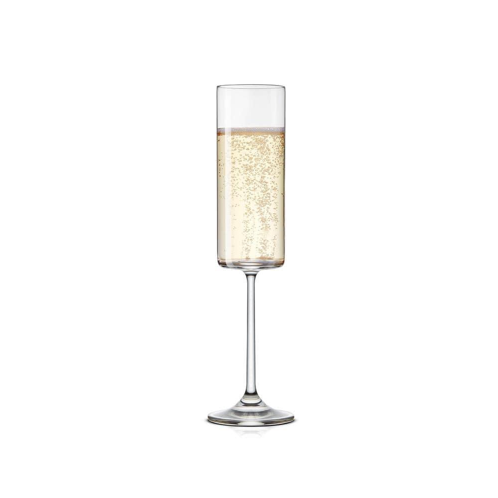 JoyJolt JoyJolt Claire Champagne Glass Flutes, 5.7oz (Set of 2)
