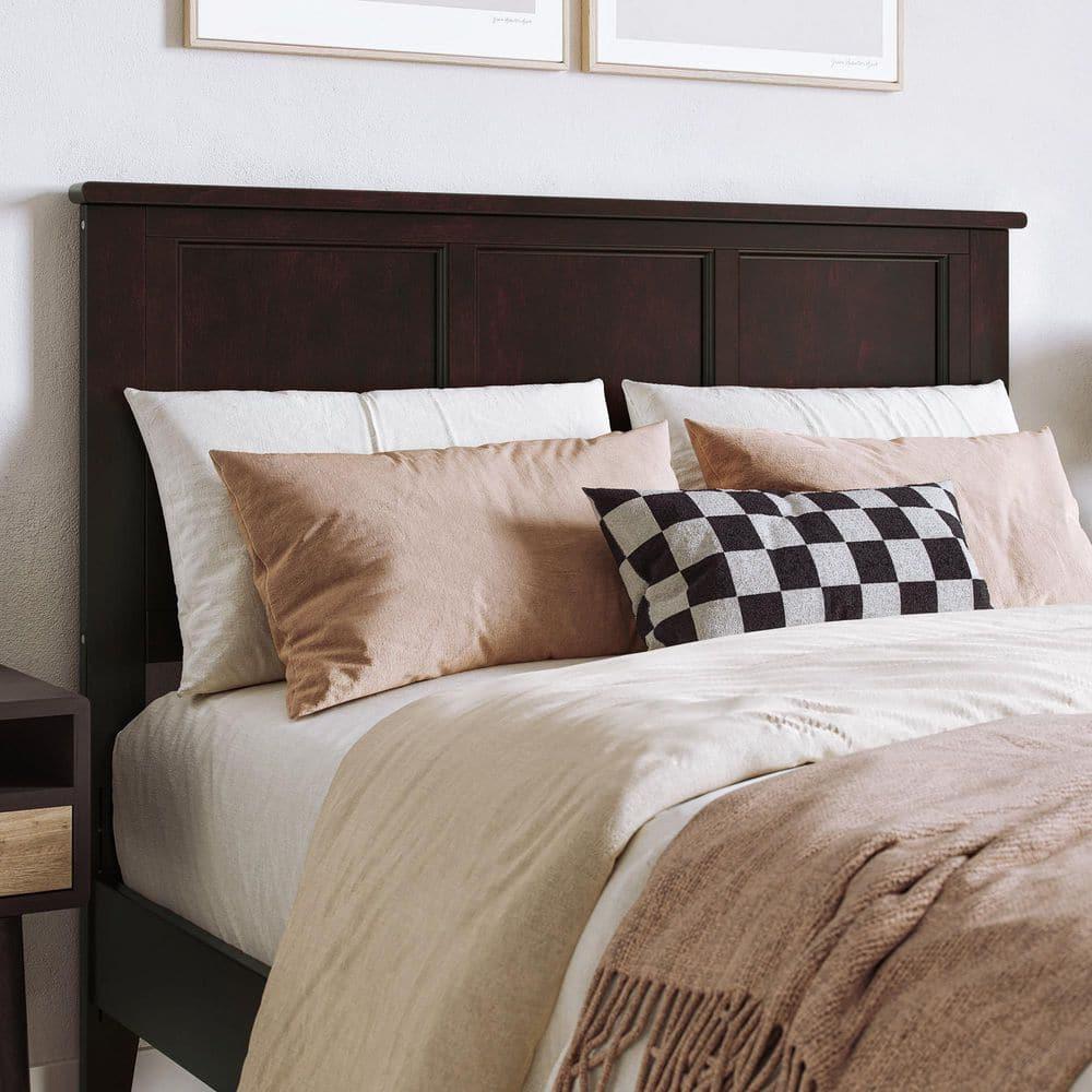 AFI Charlotte Full Solid Wood Low Profile Platform Bed, Espresso
