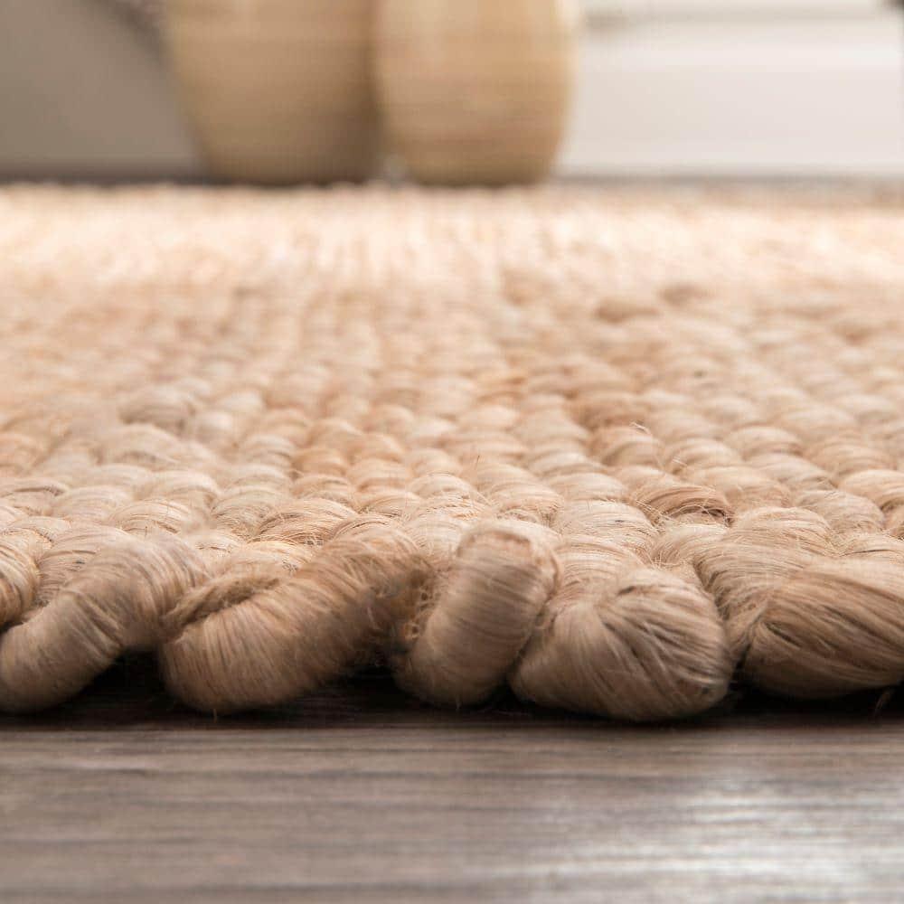nuLOOM Hailey Handwoven Jute Area Rug, 6' x 9', Natural
