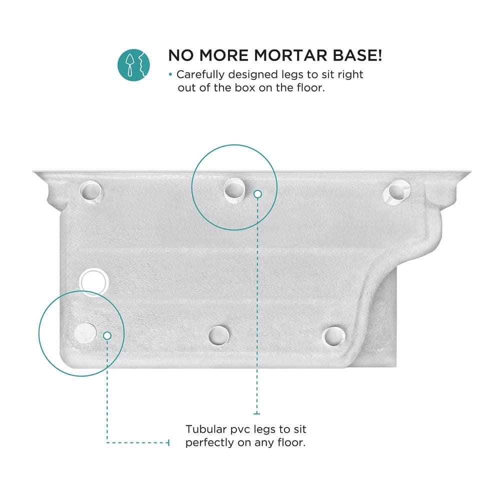 Aquatique 60" x 32" Single Threshold Shower Base