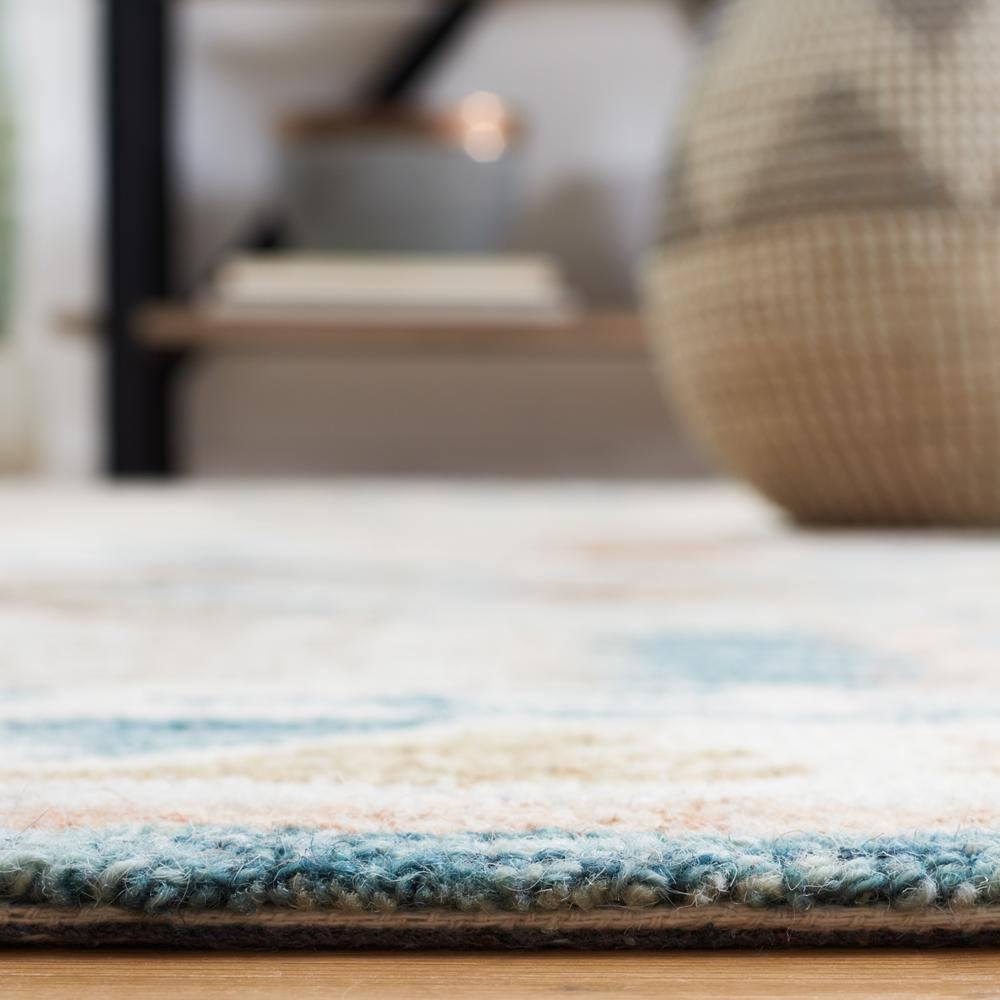 Micro-Loop MLP475 Hand Tufted Indoor Area Rug - Ivory/Blue - 8'x10' - Safavieh