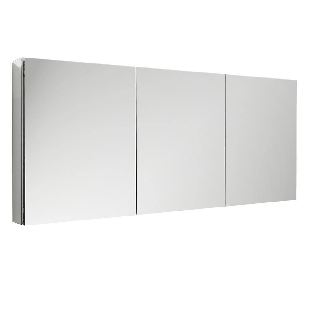 Senza Recessed/Surface Mount Rectangular Frameless Bathroom Medicine Cabinet