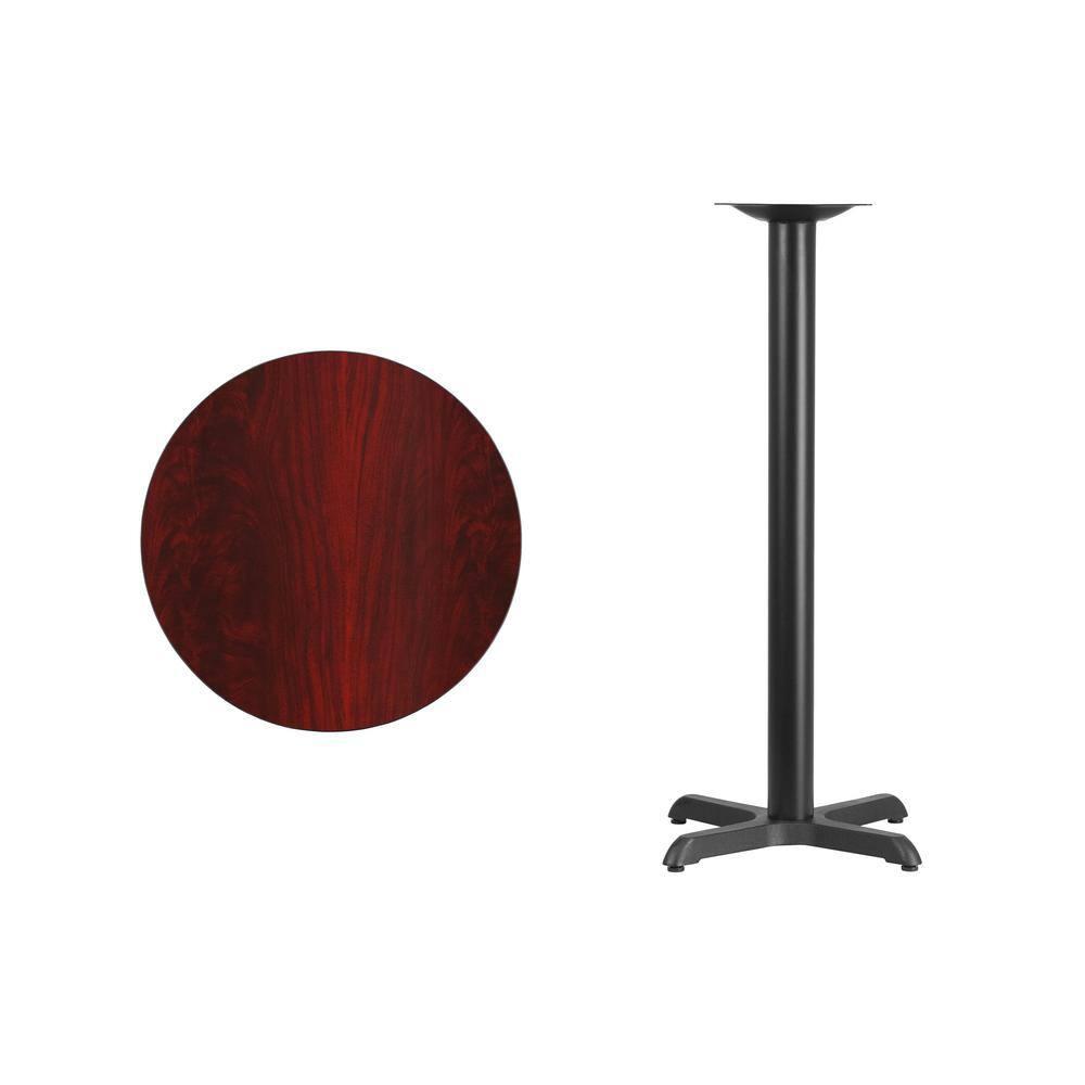 Flash Furniture Carrus Round Laminate Table Top with Height Table Base