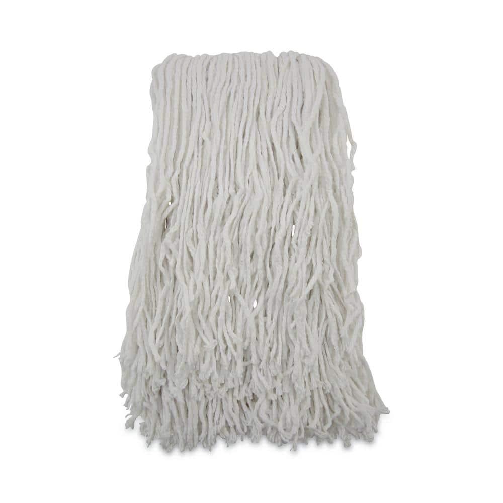 Boardwalk Banded Rayon Cut-End Mop Heads, #24, White, 1.25" Headband, 12/Carton
