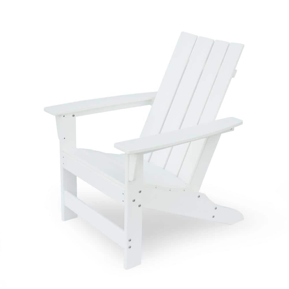 Robbyn Resin Outdoor Adirondack Chair, White