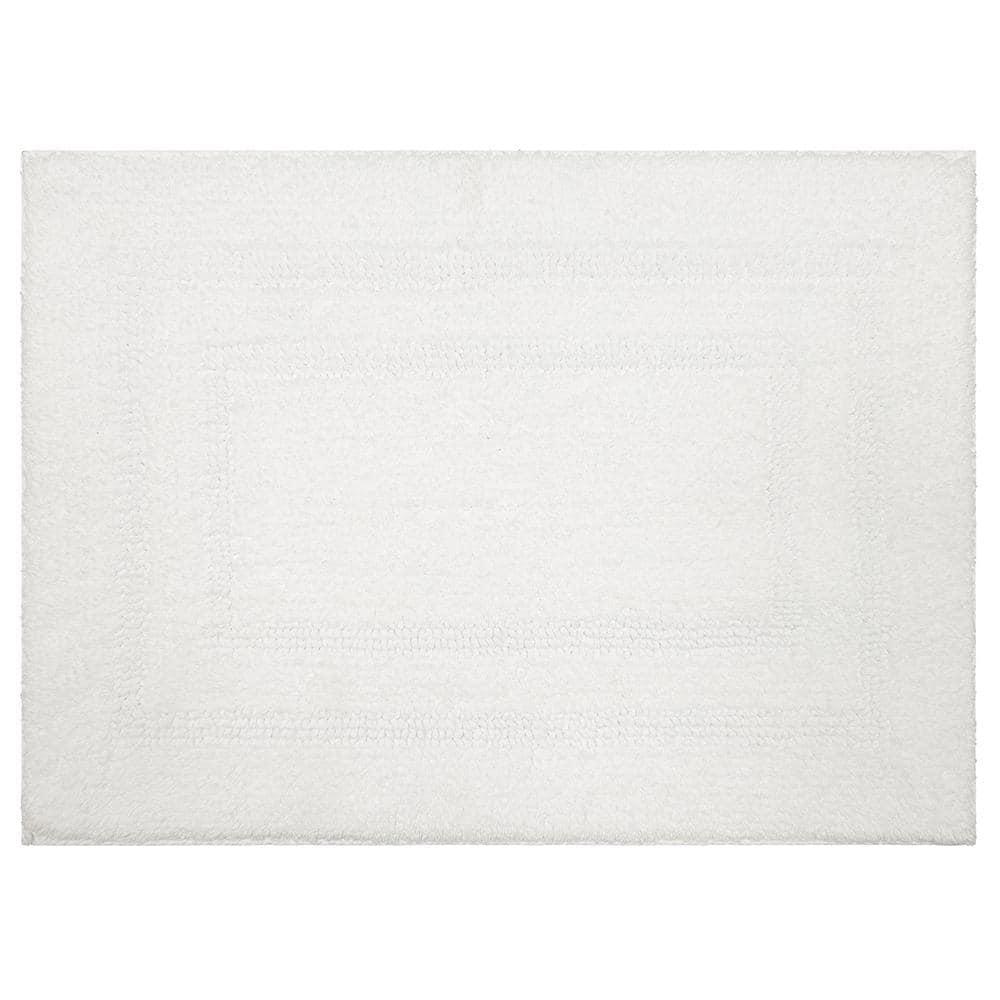 Mohawk Cotton Bath Mat Soft Absorbent Quick Dry Machine Washable Bathroom Mat, White, 17" x 24"