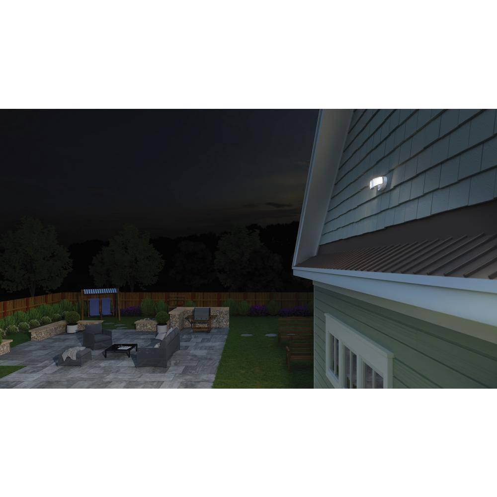 Lithonia Lighting 2 - Head Hardwired Dusk to Dawn Outdoor Security Flood Light