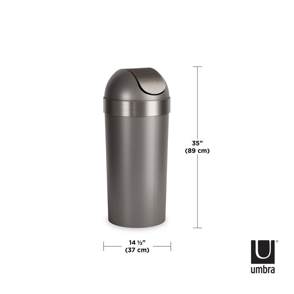 Umbra Venti Plastic Swing Top Trash Can - 16 Gallons