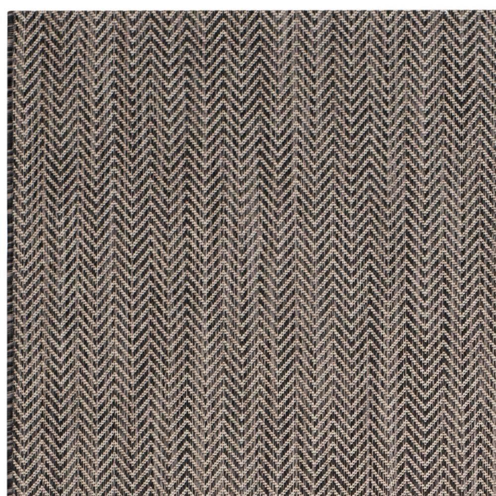 Courtyard CY8022 Power Loomed Indoor and Outdoor Runner Rug - Black/Beige - 2'3"x12' - Safavieh
