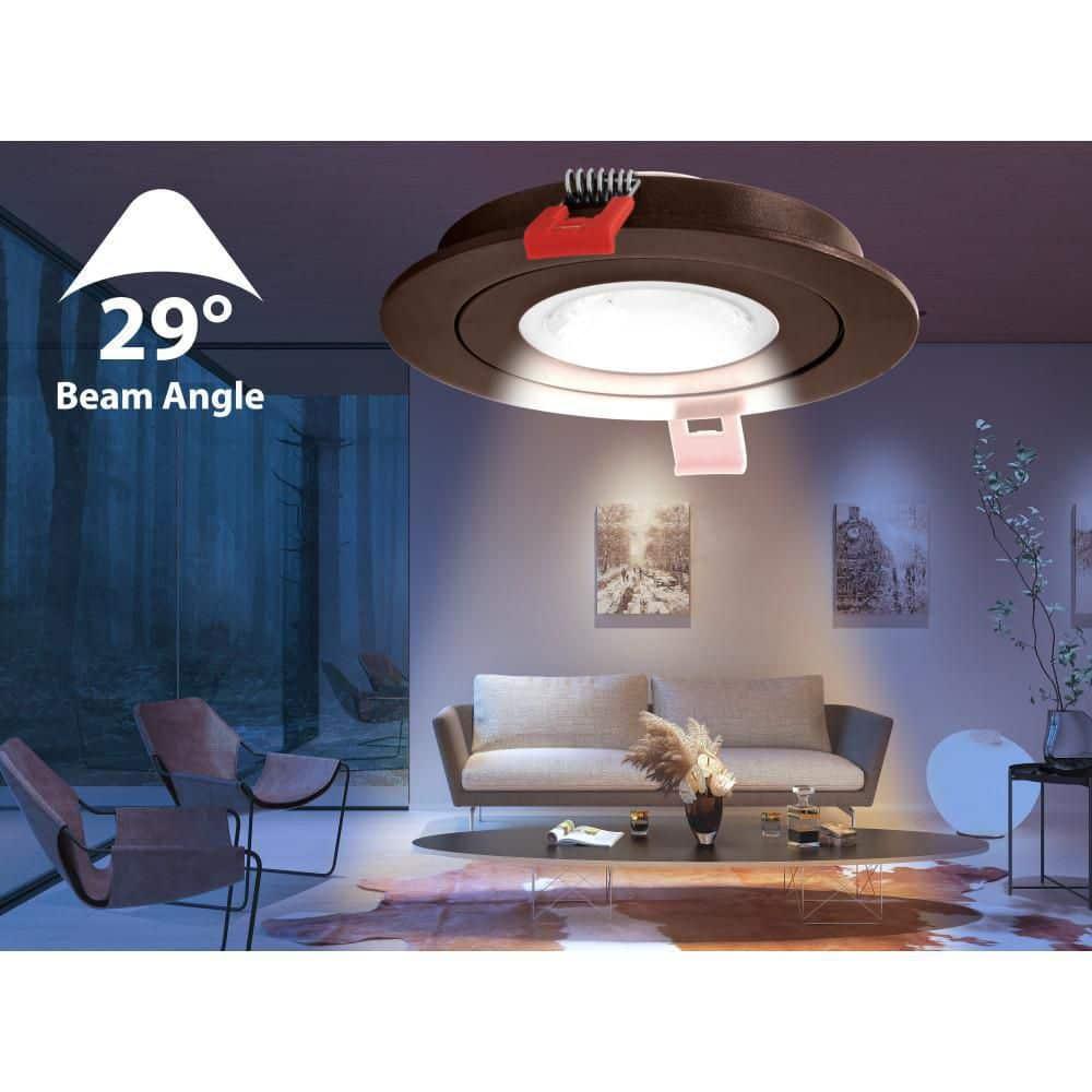 DGF43 4'' Selectable Color Temperature Dimmable Air-Tight IC Rated LED Canless Recessed Lighting Kit