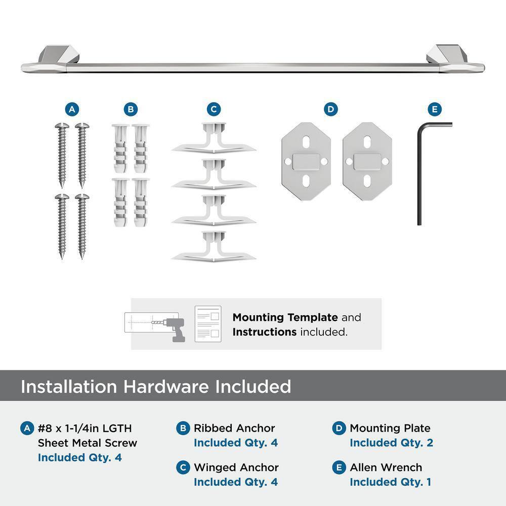 Amerock St. Vincent Chrome 24 inch (610mm) Towel Bar