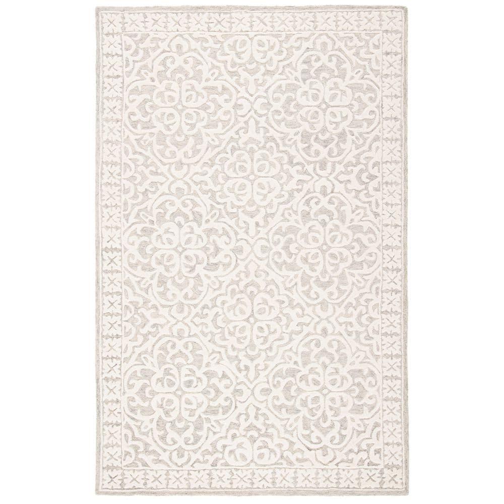 Metro MET857 Hand Tufted Indoor Area Rug - Grey/Ivory - 8'x10' - Safavieh