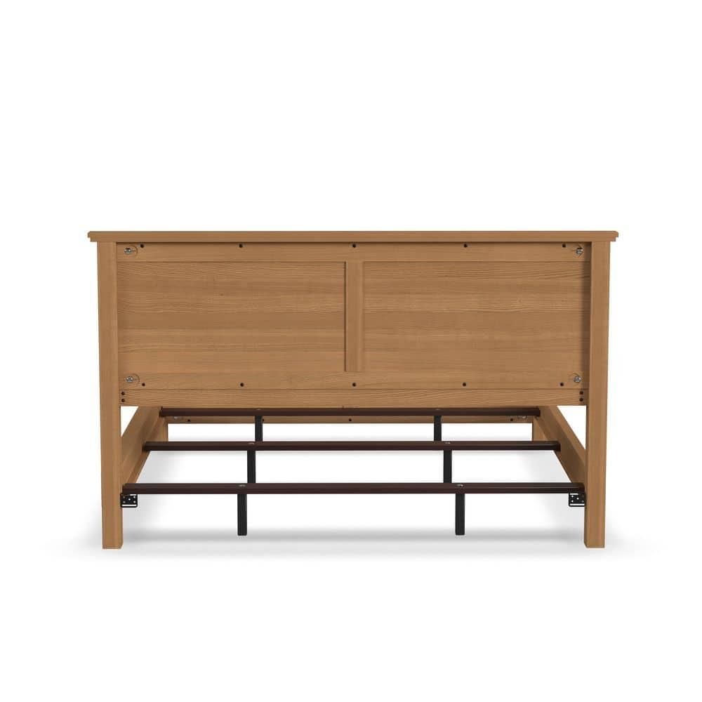 Homestyles Oak Park 82.5" Traditional Wood King Panel Bed in Brown