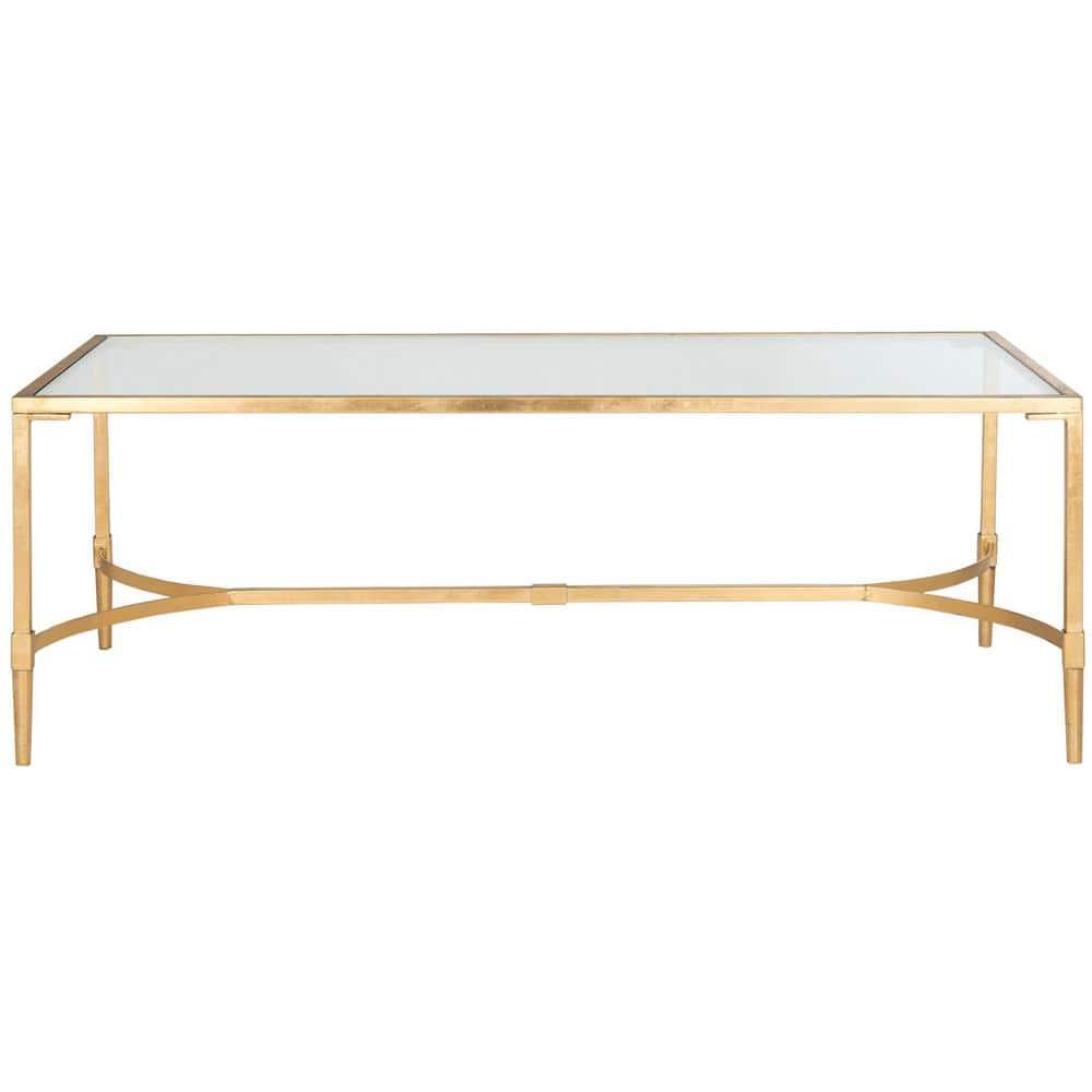 Antwan Coffee Table - Gold/Glass - Safavieh