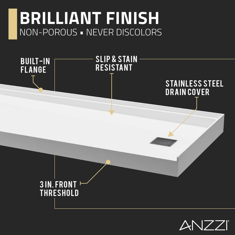 30'' W 60'' D Rectangular Triple Shower Base