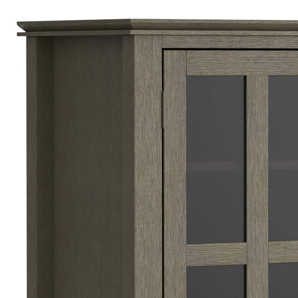 Simpli Home Artisan 53"W Solid Wood Contemporary Tall TV Stand for TVs up to 60" with Adjustable Shelves