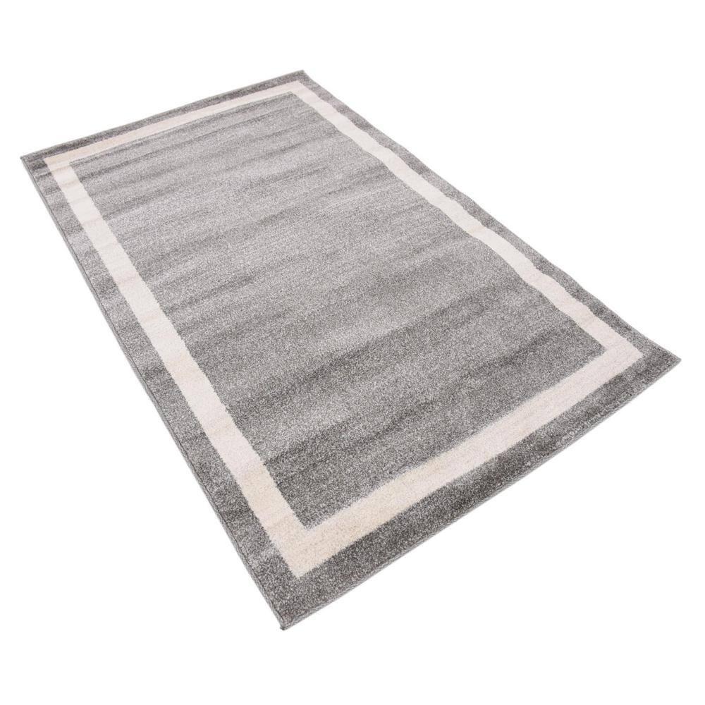 Unique Loom Del Mar Collection Area Rug - Maria (3' 1" x 5' 3" Rectangle Gray/Ivory)