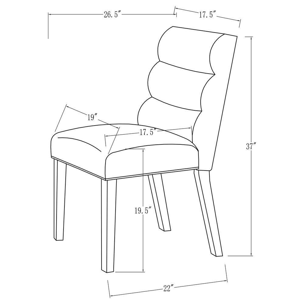 Coaster Home Furnishings Carla Upholstered Dining Side Chair Ash (Set of 2)