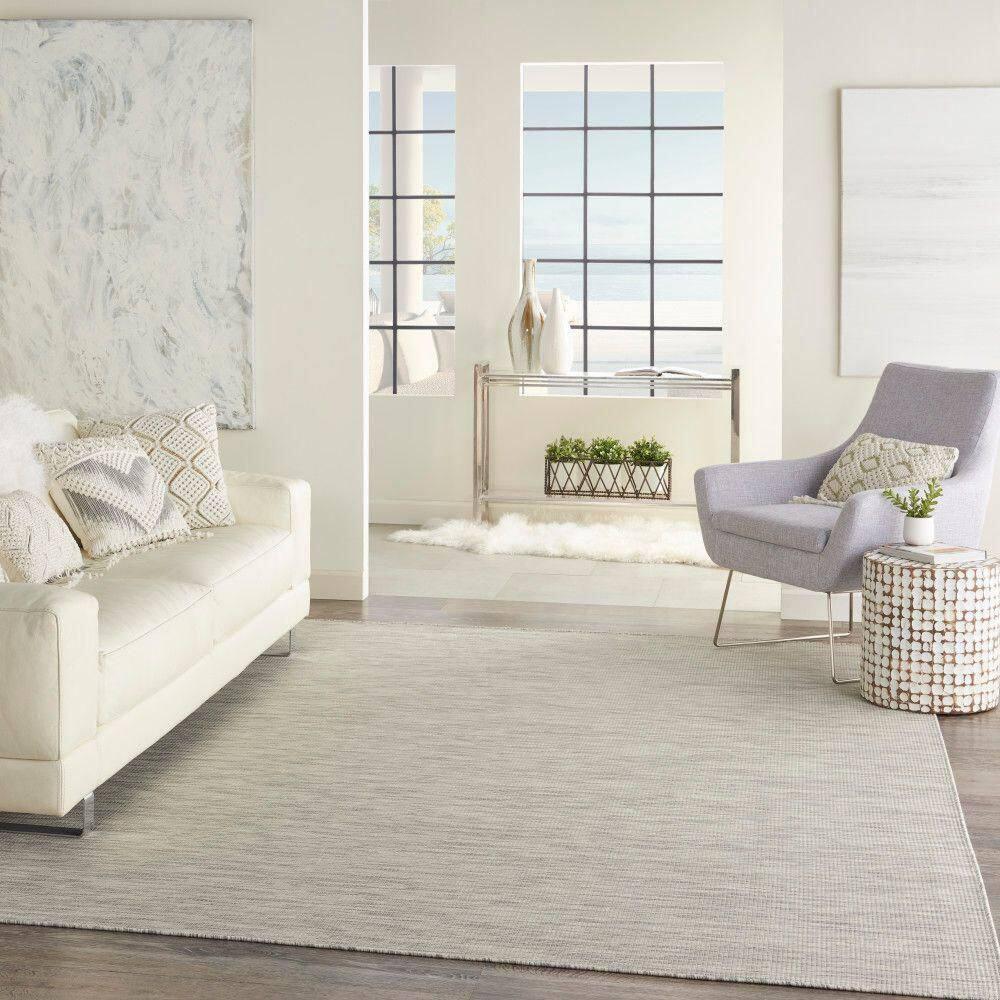 Nourison Positano POS01 Indoor/outdoor Area Rug - Lt Grey 6' x 9'