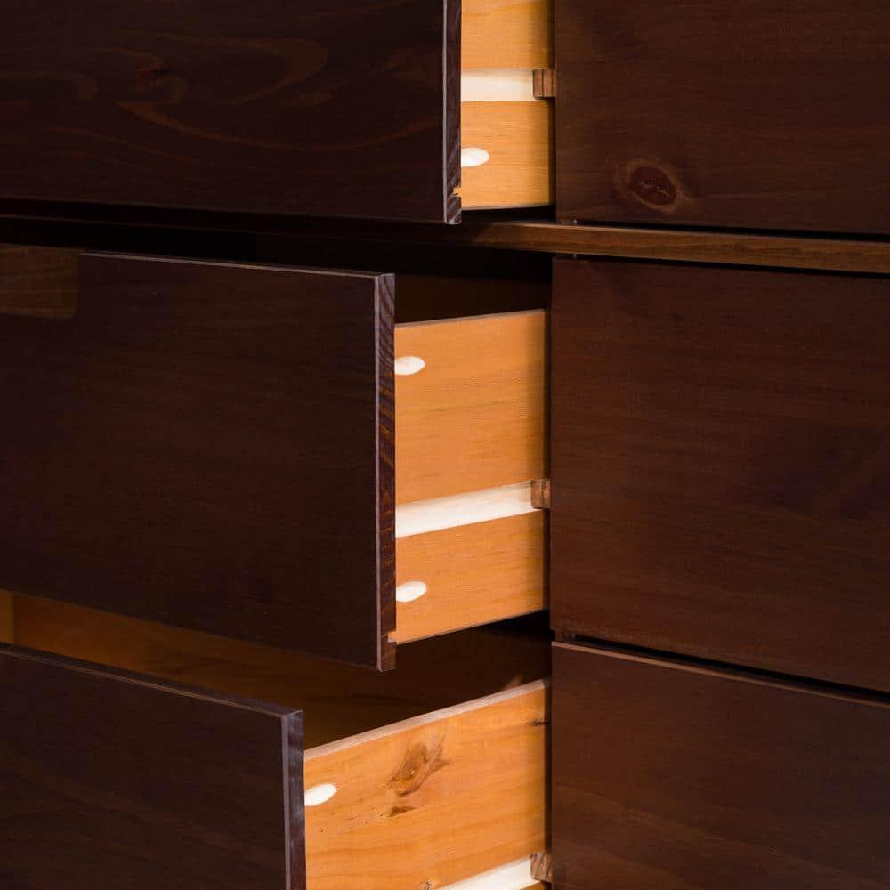 Yarber 6 Drawer Solid Wood Double Dresser