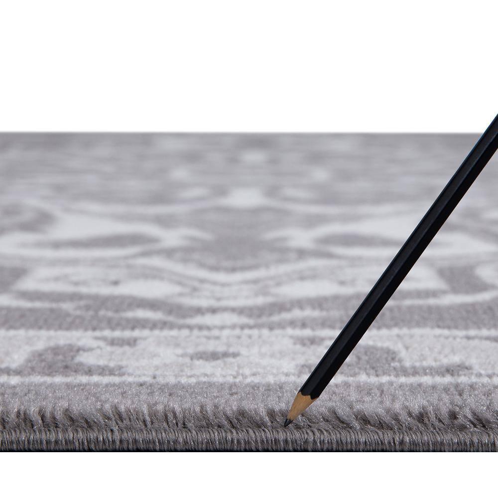 Concord Global Trading Concord Global Jefferson Collection Vintage Area Rug Grey/Ivory 6'7"x9'3" 7' x 9' Bedroom