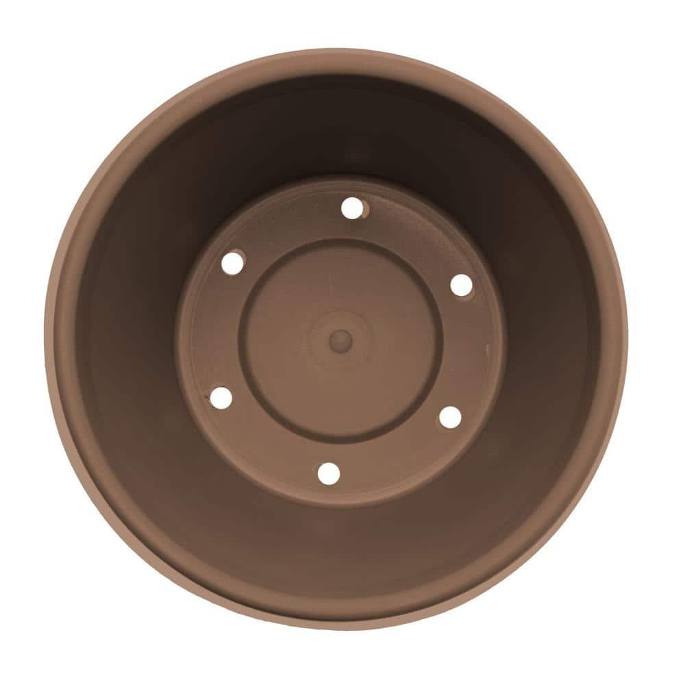 Bloem Terra 13"W x 10.75"H Gardening Pot Planter, Chocolate Brown (Saucer Sold Separately)