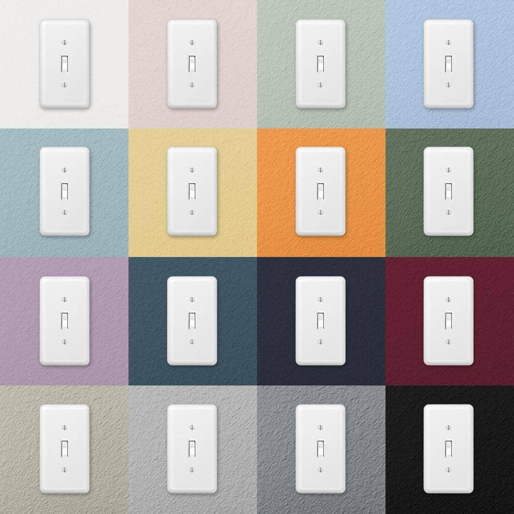 Amerelle 935TTRW Devon Wallplate, 2 Toggle / 1 Rocker, Steel, White, 1-Pack