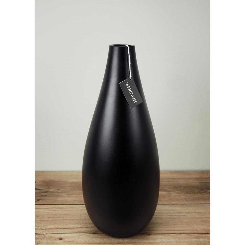 Drop Slim Short Ceramic Vase