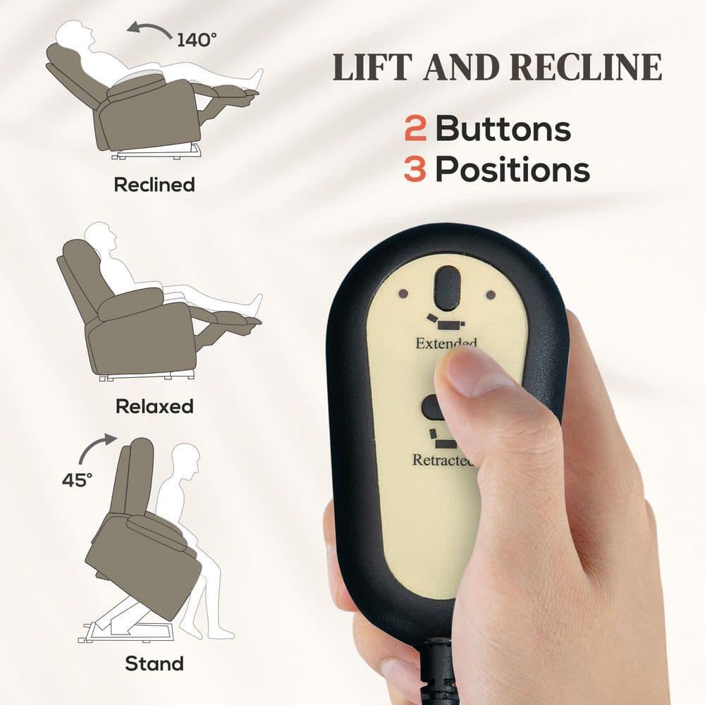 HOMCOM Power Lift Recliner Chair, Electric Reclining Chair with Remote, Side Pockets, Pocket Spring, Tufted Back, Quick Assembly, Coffee