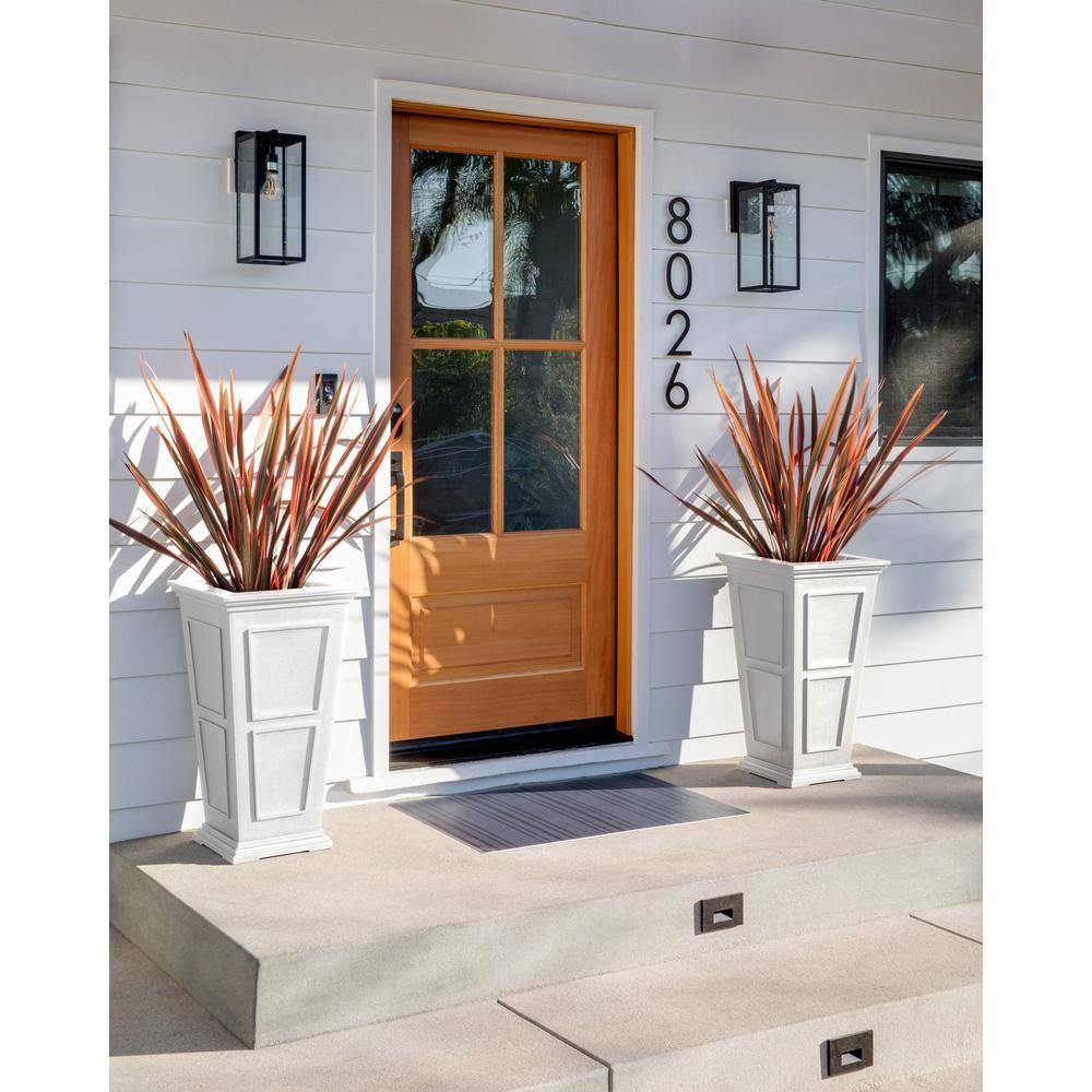 Veradek Brixton Tall 28" Plastic Planter - White