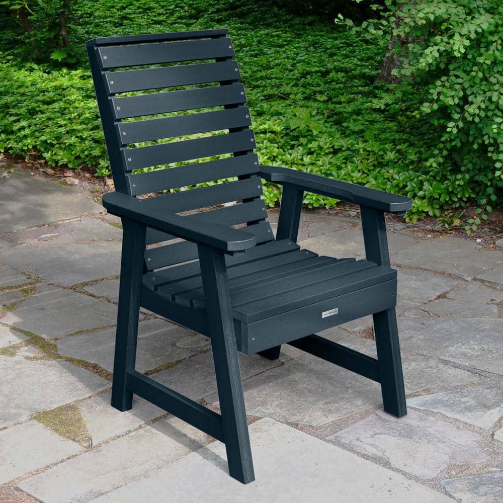 Weatherly Outdoor Dining Arm Chair - Federal Blue - highwood: Sturdy Patio Chairs, Fade & Water-Resistant