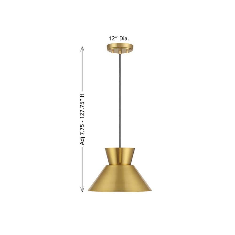 Bellevue Shp48057 12" Wide Pendant - Brass