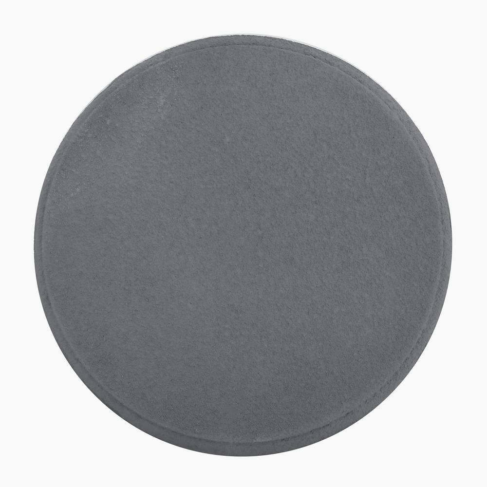 Evans 18" Minimalist Modern 3-Legged Drum Accent Table, Gray Frosted - JONATHAN Y