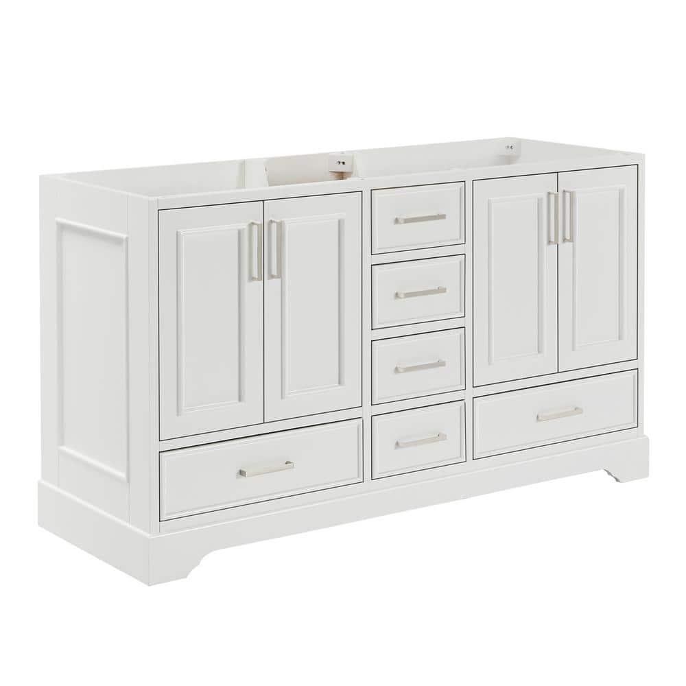 Ariel A061d-Bc Cambridge 60" Double Free Standing Vanity Cabinet Only - White