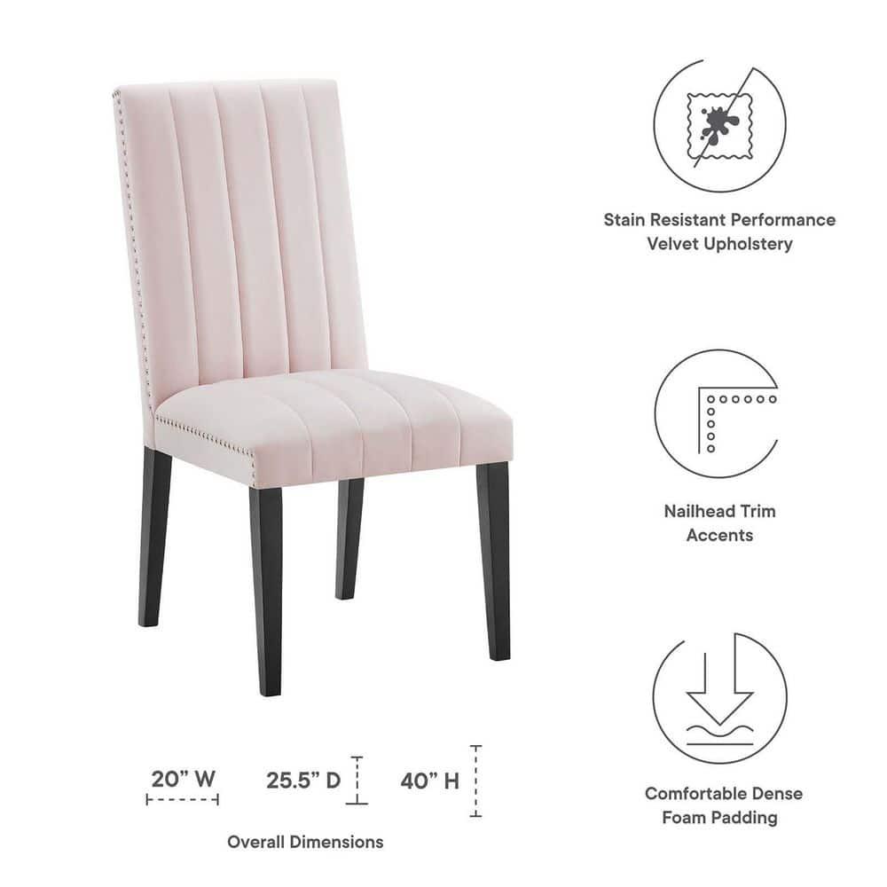 Modway Modway Catalyst Performance Velvet Dining Side Chairs - Set of 2