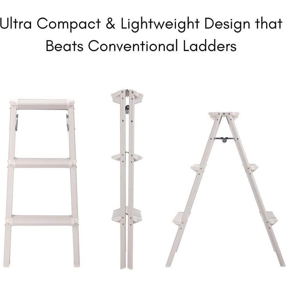 BirdRock Home 3 - Step Steel Lightweight Folding Step Ladder