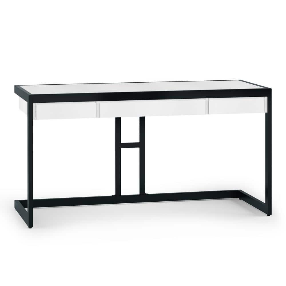 Simpli Home Erina SOLID ACACIA WOOD 60" Desk in Distressed White