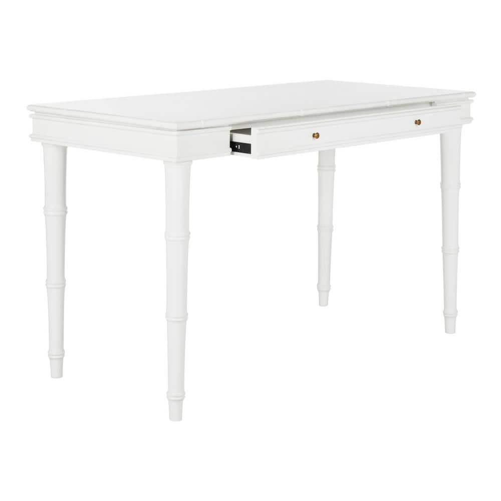 Noely Writing Desk - White/Gold Handle - Safavieh